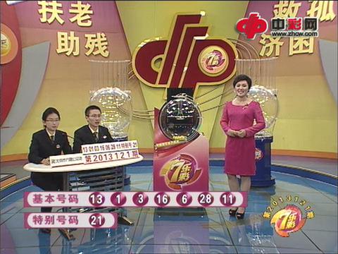 七乐彩第2013121期开奖视频