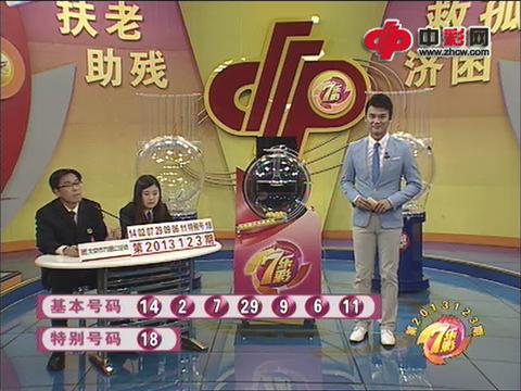 七乐彩第2013123期开奖视频
