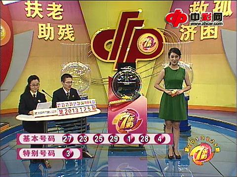 七乐彩第2013125期开奖视频