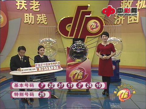 七乐彩第2013127期开奖视频