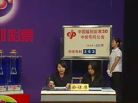 3D第2014201期开奖视频