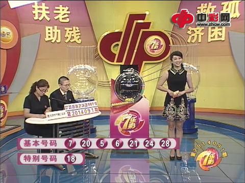 七乐彩第2014091期开奖视频