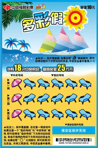 “多彩假日”票面