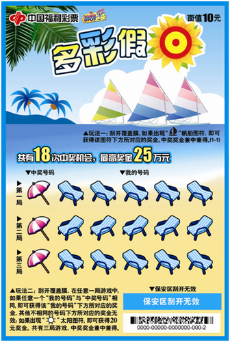 “多彩假日”票样