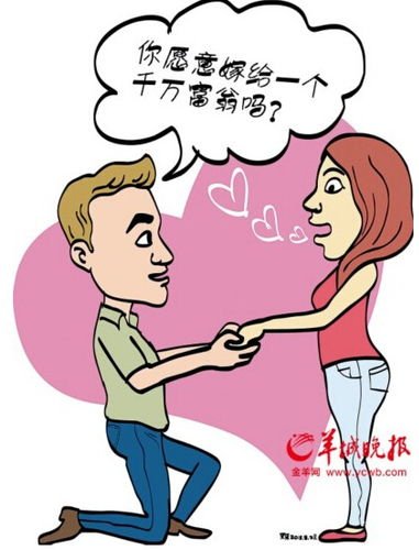 你愿意嫁给一个千万富翁吗